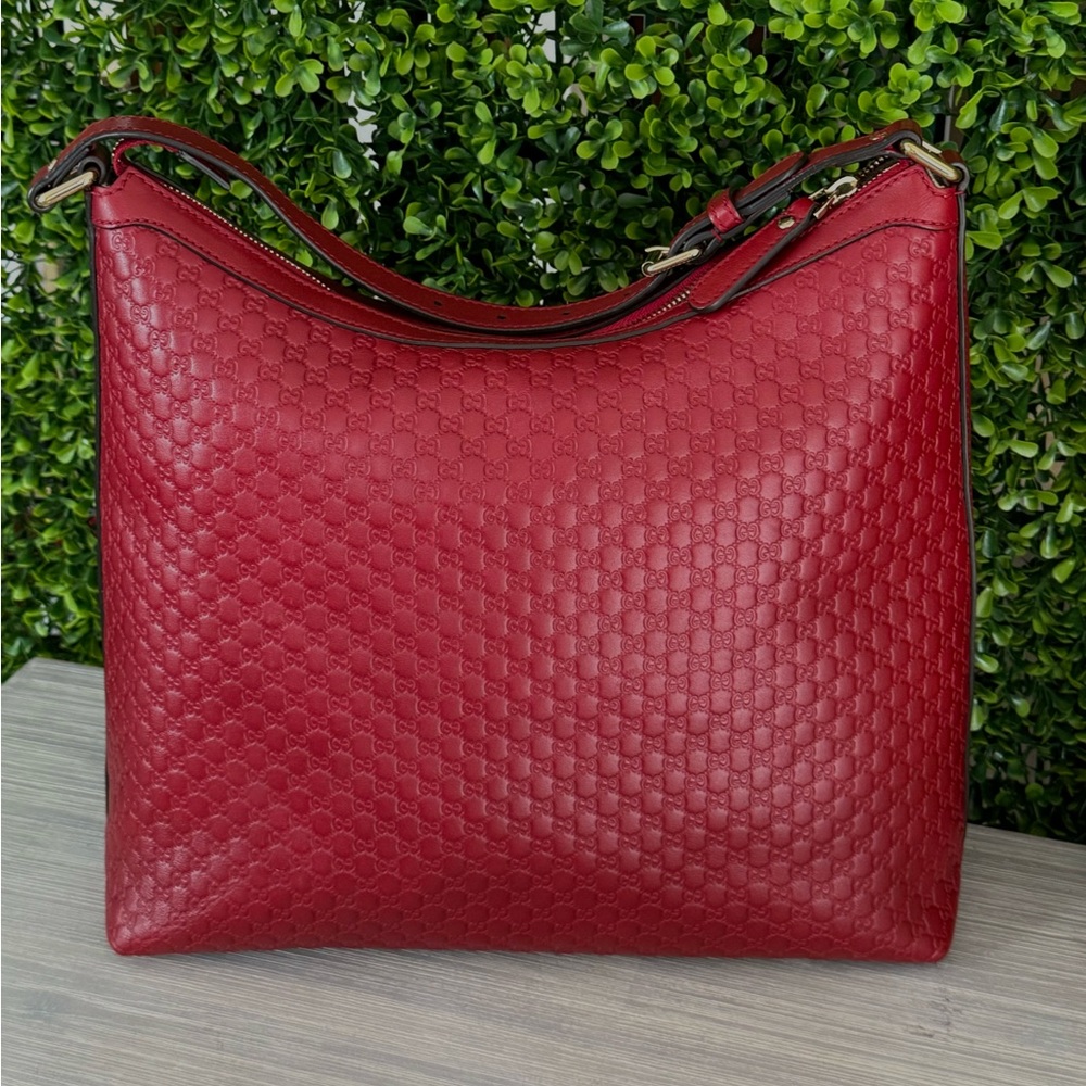 Gucci pre owned Microguccissima dark red  hobo - Picture 3 of 14